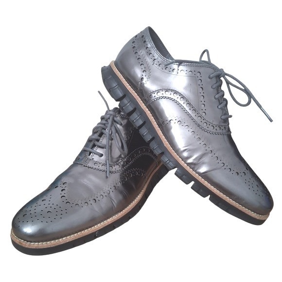 Cole Haan ZERØGRAND Metallic Wingtip Shoes Mens Size 9M Buisness Casual Preppy main image 8